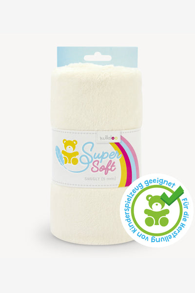 kullaloo Stoff Super Soft »SNUGLY« 5 mm in weiß zum Nähen von Kuscheltieren und besonders weichen Applikationen / In the Hoop.