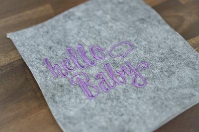 Stickdatei Mutterpass »hello baby«