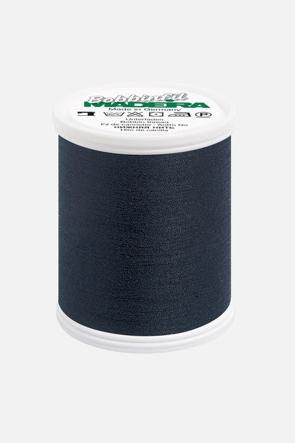 Madeira Bobbinfil 60 – 1.000 m Unterfaden / Bobbin Polyester Stickgarn (weiß / schwarz)