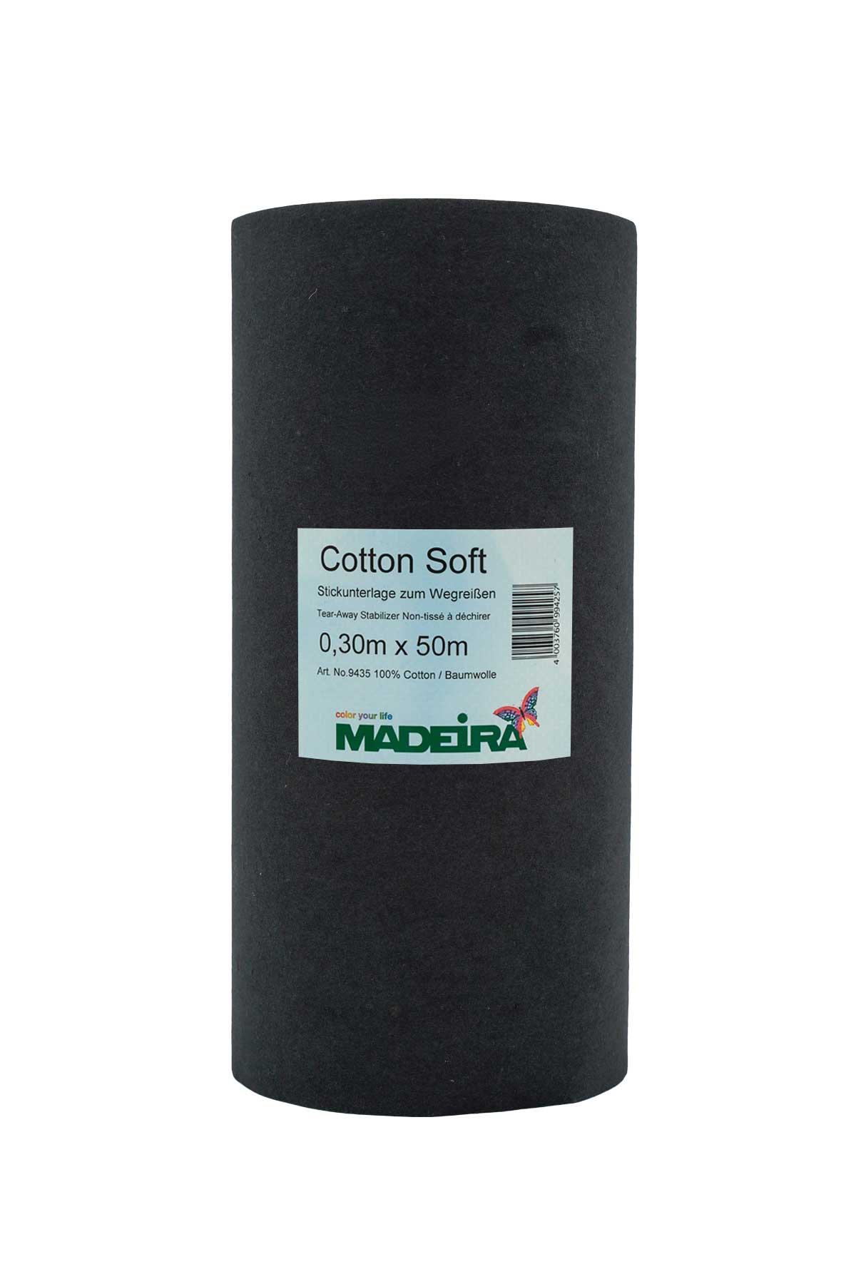 Madeira Reißvlies große Rolle Cotton Soft schwarz