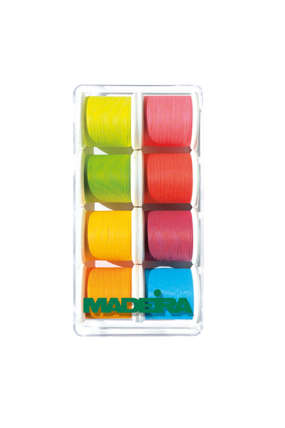 Madeira Frosted Matt 40 Garnbox mit acht extra matten Stickgarnen à 200 m in leuchtenden Farben