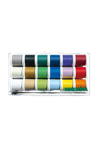 Madeira Frosted Matt Garnbox No. 40 – 18×200 m extra mattes Stickgarn in product view