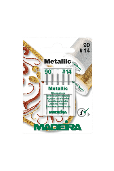 Madeira - Metallic Sticknadeln - Stärke 90 - 130/705 H-E in Produktansicht