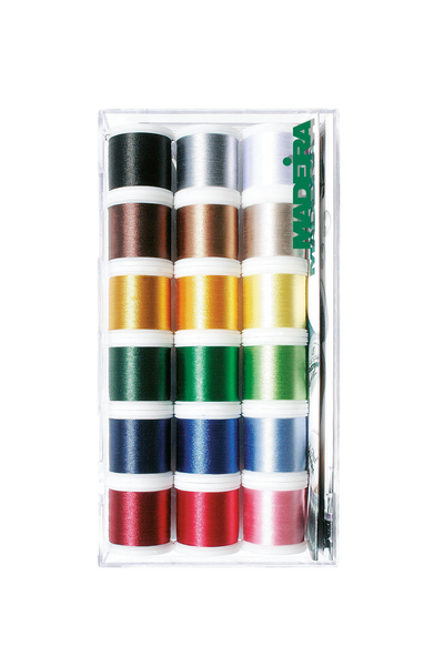 Madeira Polyneon 40 Garnbox – 18 × 400 m, vue du produit