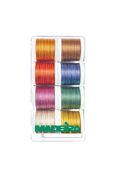 Madeira Polyneon 40 Multicolor Garnbox – 8 × 200 m, vue du produit