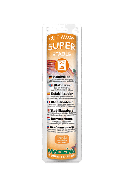 Madeira Super Stable Cut‑Away (9447) – schweres, aufbügelbares Stickvlies in product view