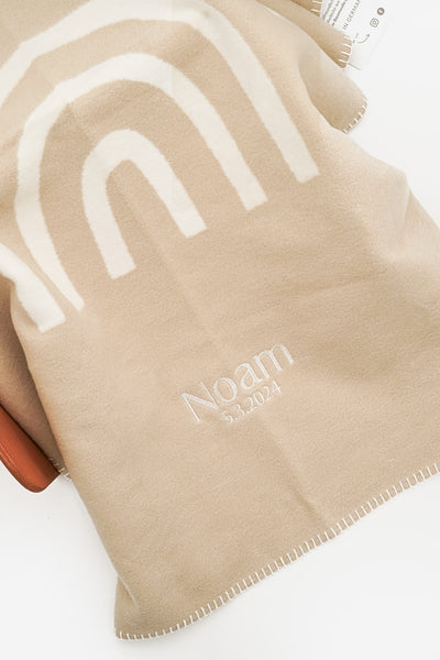 Personalisierbare Babydecke aus 100% Bio Baumwolle, made in Germany - Babydecke besticken lassen
