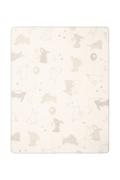 Personalisierte Babydecke Hasen - 75x100cm in product view