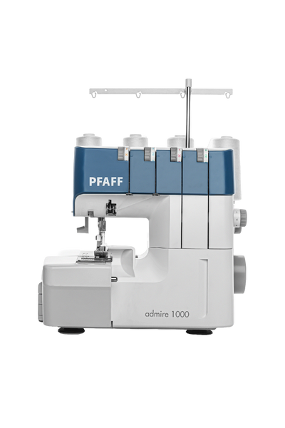 PFAFF admire 1000 Overlock in gerader Frontansicht, freigestellt ohne Bodenschatten