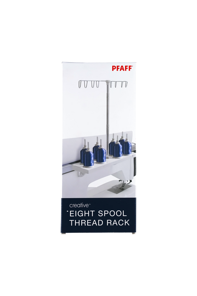 PFAFF creative 8-Garnrollenständer für Gruppen J und L in vollständiger Originalbox mit aufgedruckter Produktabbildung