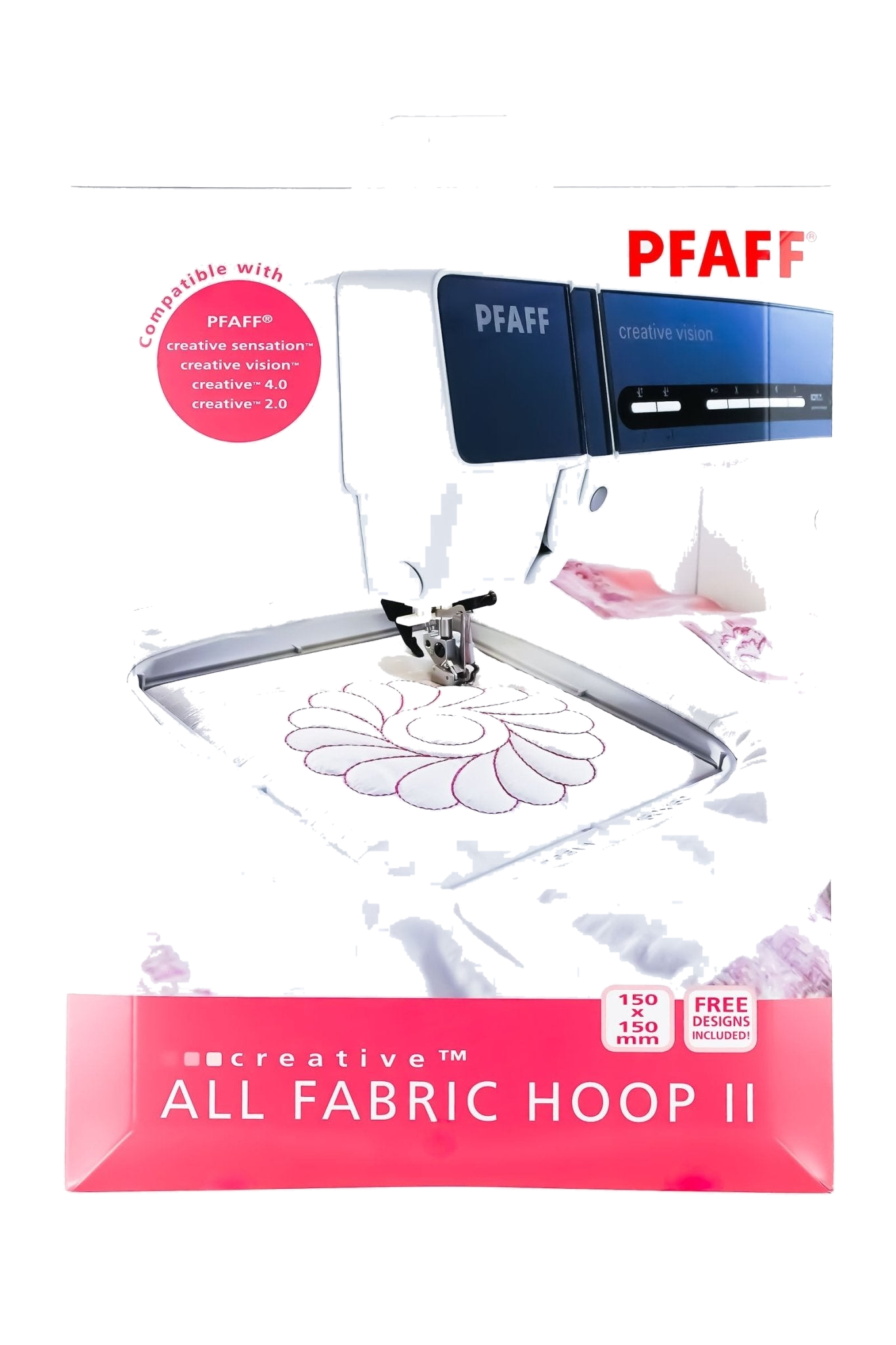 PFAFF creative ALL FABRIC HOOP II - Stickrahmen 150 x 150 mm in product view