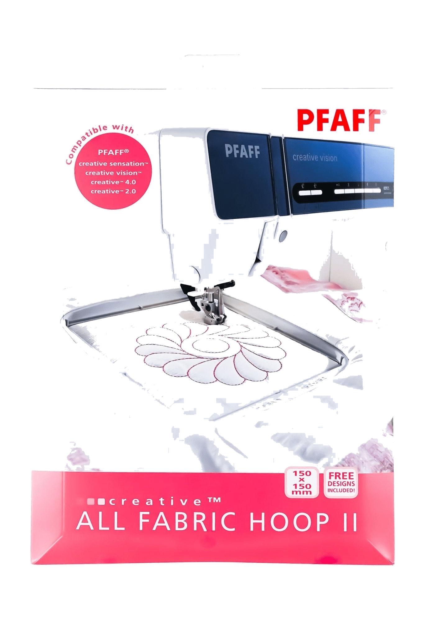 PFAFF creative ALL FABRIC HOOP II - Stickrahmen 150 x 150 mm in Produktansicht
