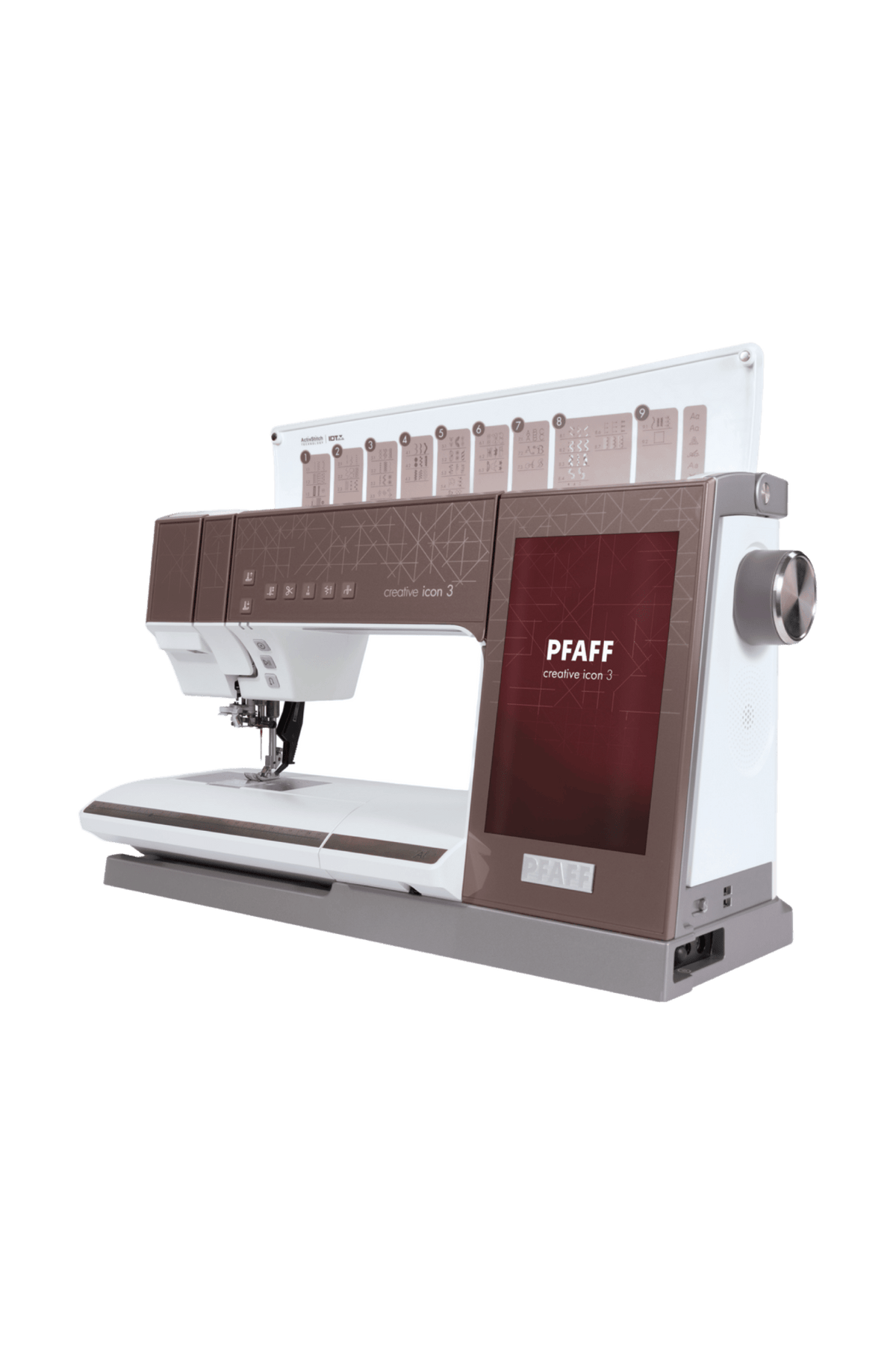 PFAFF creative icon 3 mit geöffnetem Stichdeckel