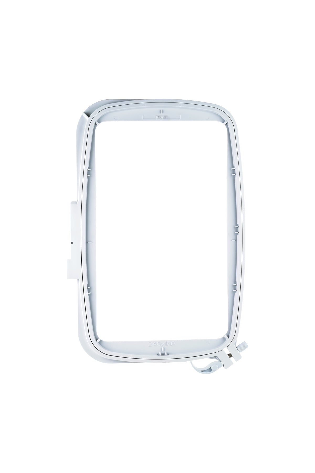 Cadre à broder Creative Master Hoop PFAFF, 240 × 150 mm, avec vis de serrage et découpes ouvertes