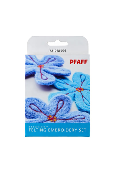 PFAFF creative-naaiset voor vilt-effecten J L in volledig productoverzicht, in Adobe Photoshop vrijgemaakt zonder schaduwen
