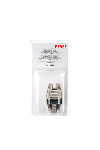 PFAFF Elastic-sewing foot for the IDT System J K L in its original, complete packaging, with the sewing foot visible from the front