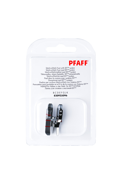 PFAFF Nähfuß für Nähen in der Naht für IDT-System J K L in Originalverpackung von vorne