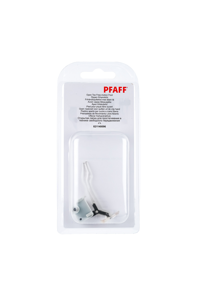 PFAFF Offener Freihandnähfuß J L in Originalverpackung von vorne