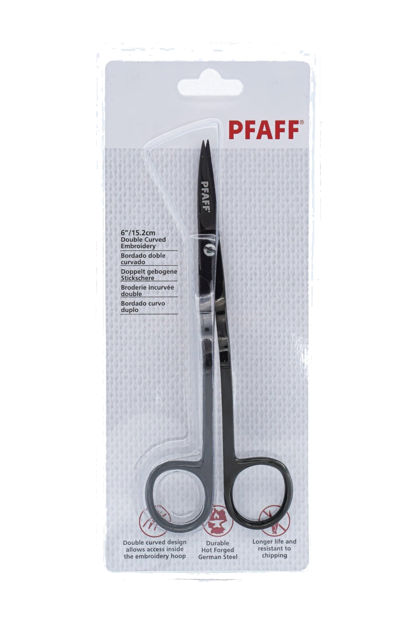 PFAFF zweifach gebogene Stickschere in Produktansicht