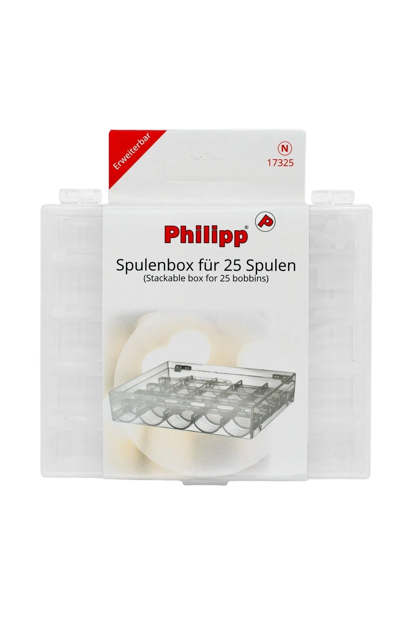 Spulenbox für 25 Spulen von Philipp – Ordnung für Nähmaschinen-Spulen – Make ma!