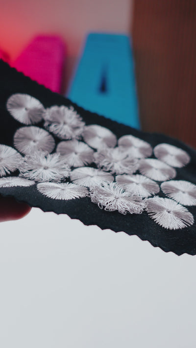 Sulky Rayon 40 Viskose Stickgarn Beispiel (Fringe Technik)