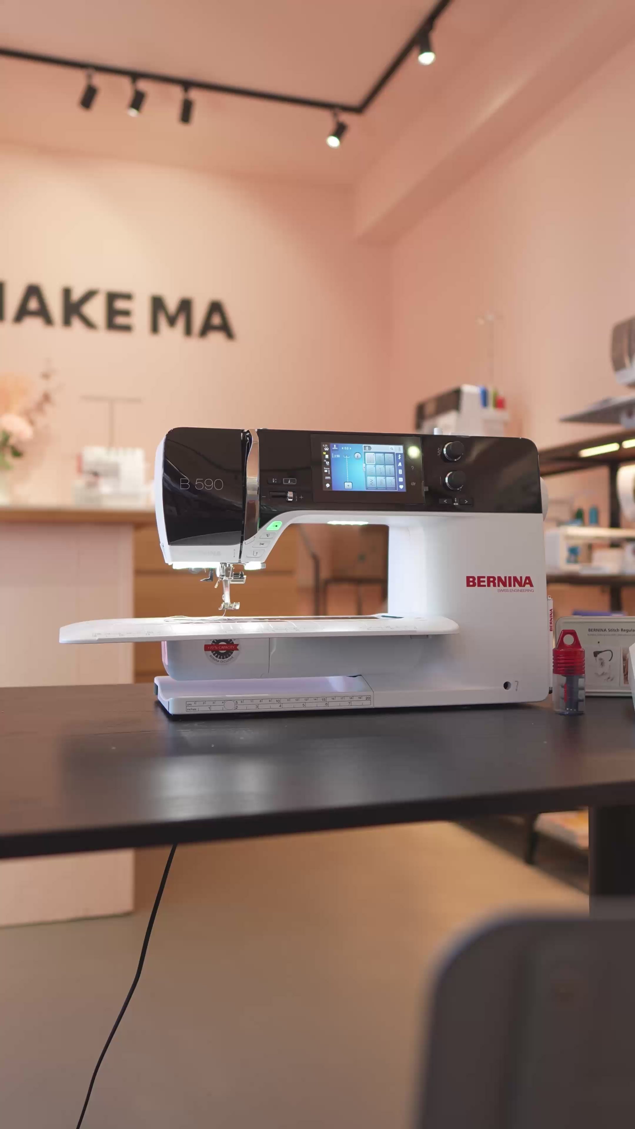 Load video: Bernina B590 with Embroidery Module M (SDT)