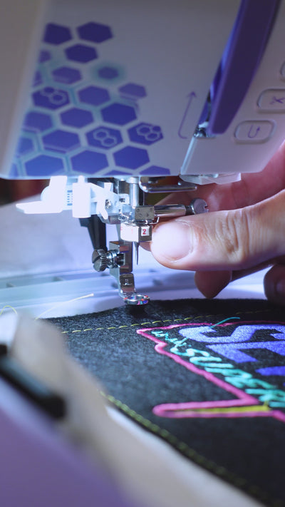 Bernina Cutwork Tool im Einsatz, zum Schneiden beim Sticken