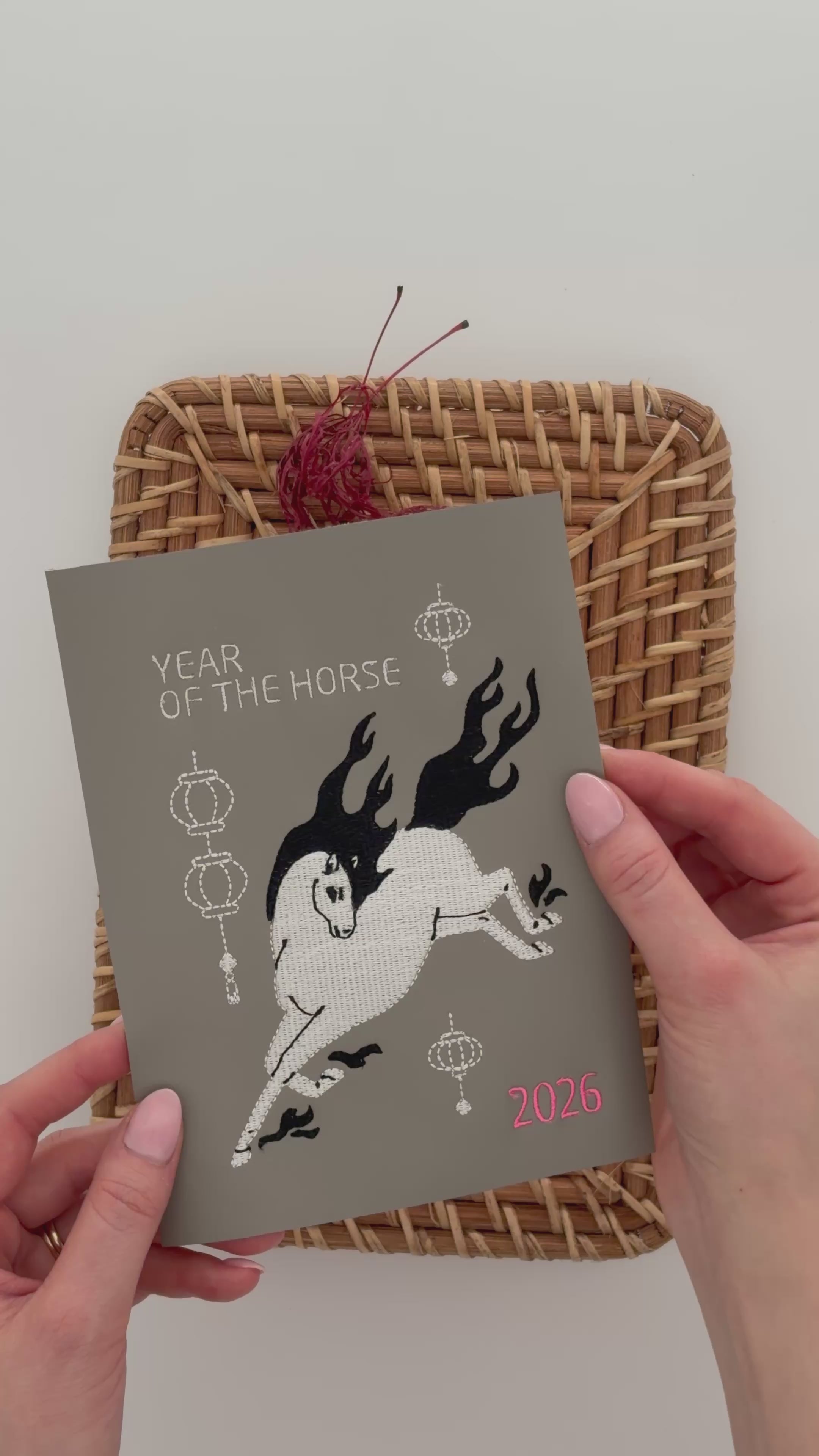 Stickdatei zum chinesischen Neujahr: das Jahr des Pferdes