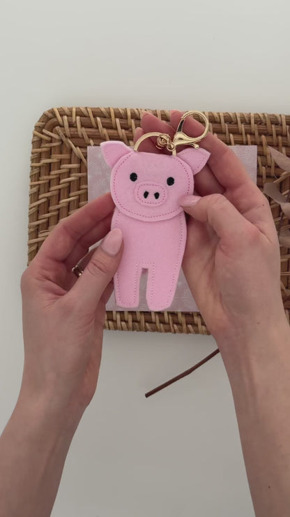 ITH Stickdatei Glücksschwein Schlüsselanhänger