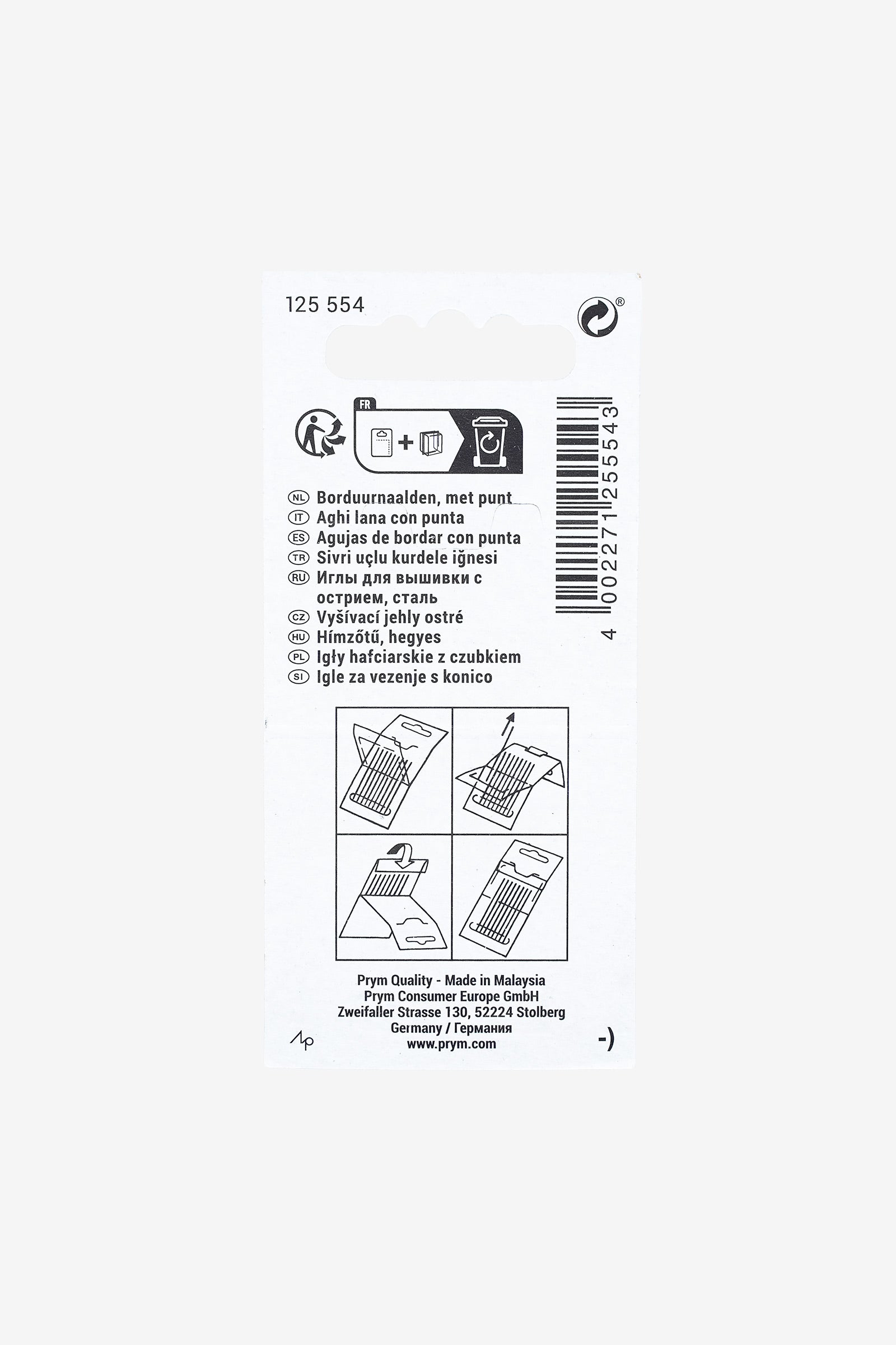 PRYM Sticknadeln für Handstickerei 125554