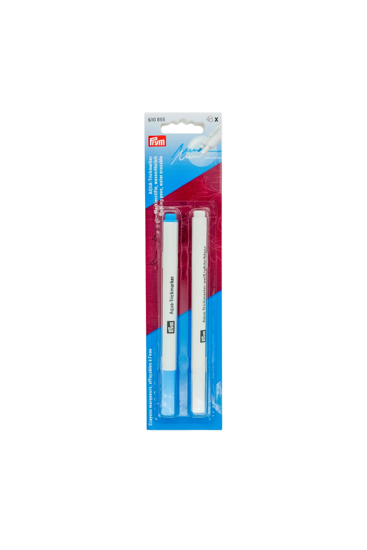 PRYM AQUA Trickmarker in Weiß und Türkis als 2er-Set in Originalverpackung