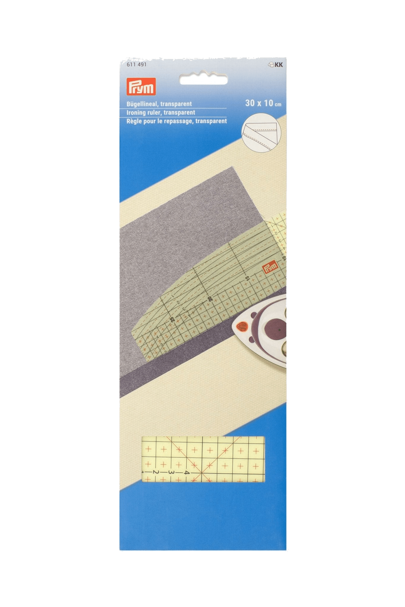 PRYM - Bügellineal transparent 30 x 10 cm in product view