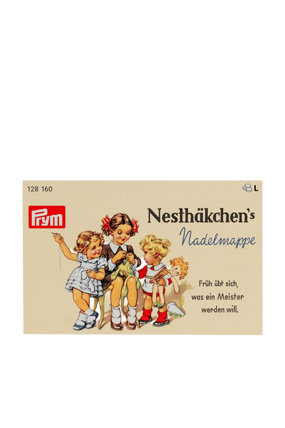 PRYM Handnadeln »Nadelmappe Nesthäkchen« in vollständiger Produktansicht, in Adobe Photoshop freigestellt ohne Schatten