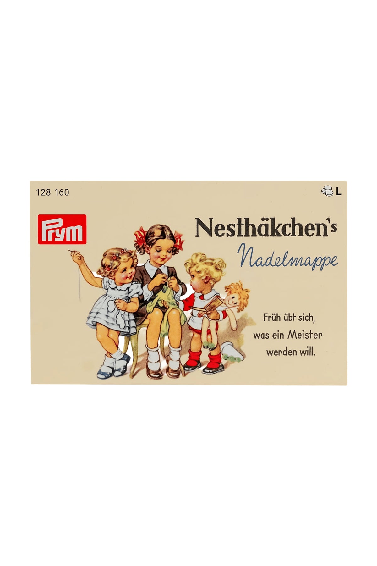 PRYM Aiguilles à coudre « Trousse à aiguilles Nesthäkchen » en vue complète du produit, détourée dans Adobe Photoshop sans ombre