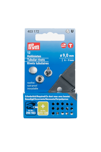 PRYM Hohlnieten mit Ø 7,5 mm und 9 mm in Produktansicht