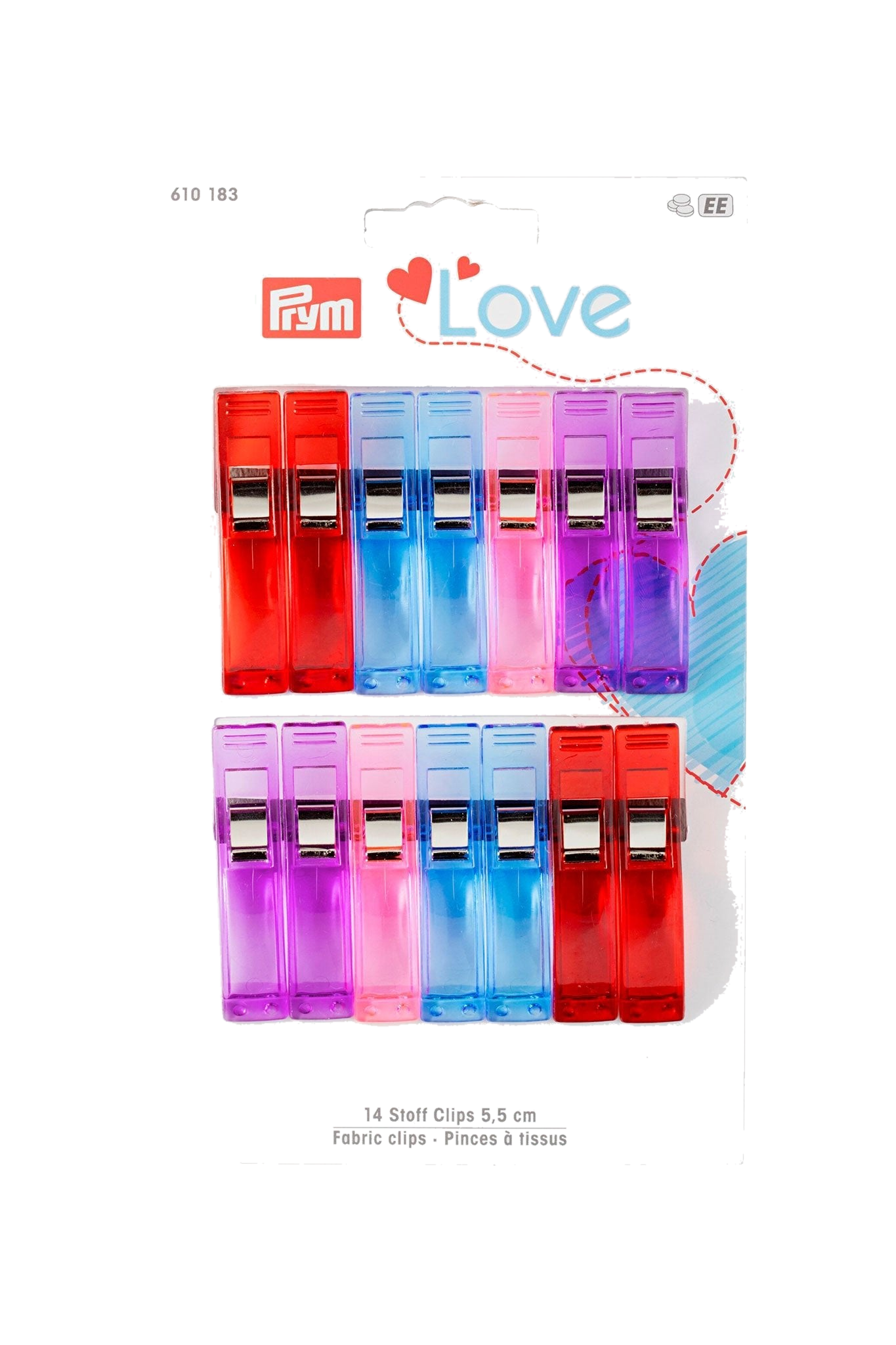 PRYM Love Stoff Clips 5,5cm (14 Stück), vue du produit