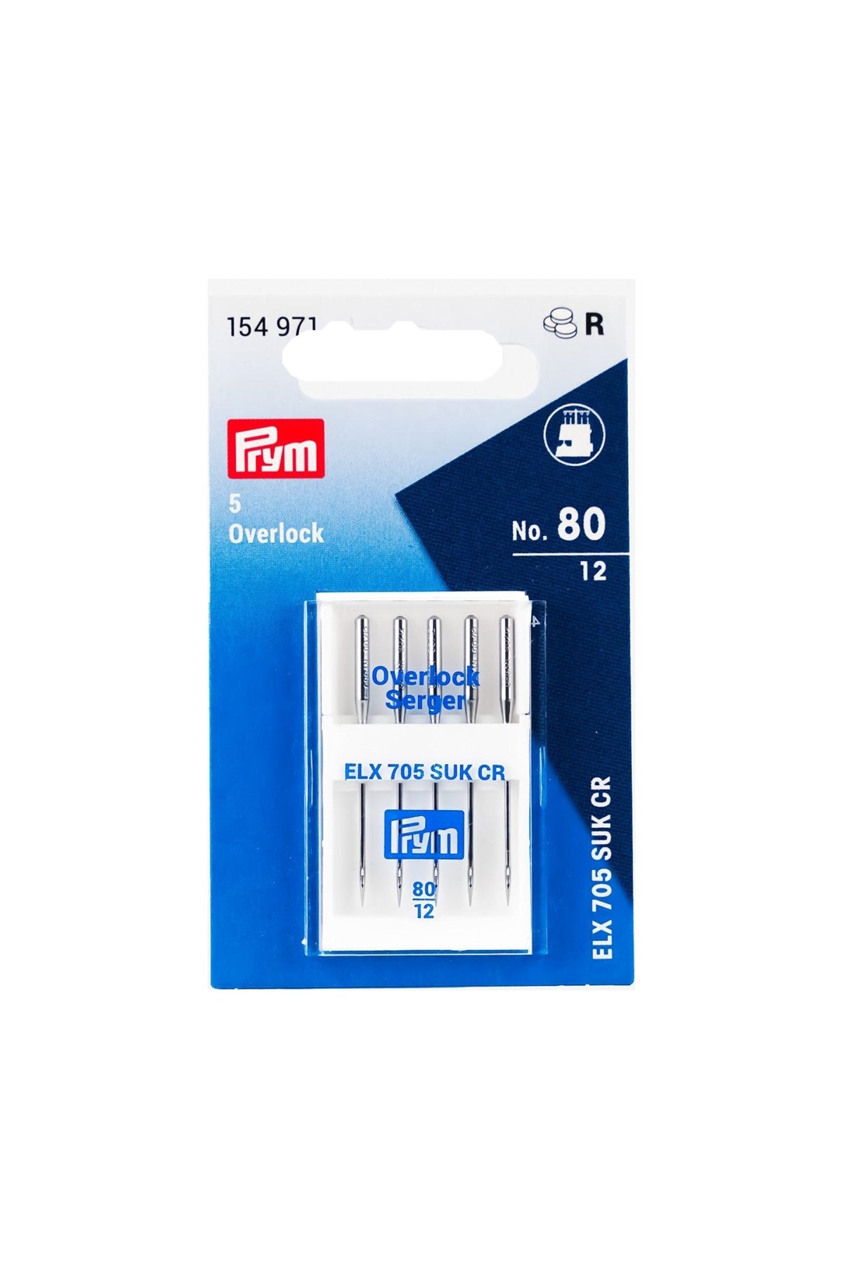 PRYM Overlock-Nadeln 80/12 im 5er-Pack in blauer Originalverpackung