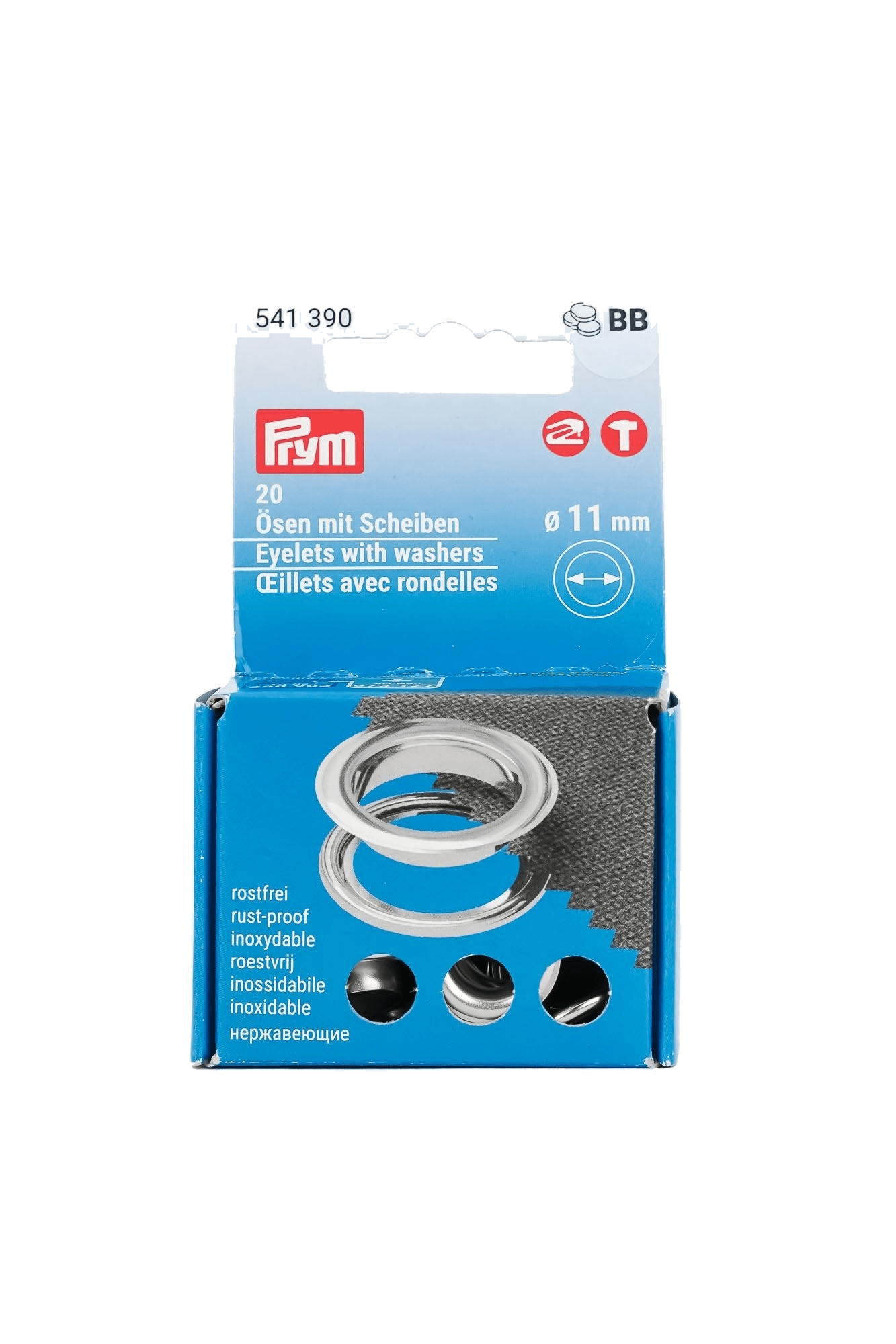 PRYM Ösen mit Scheiben mit Ø 11 mm und 14 mm in product view