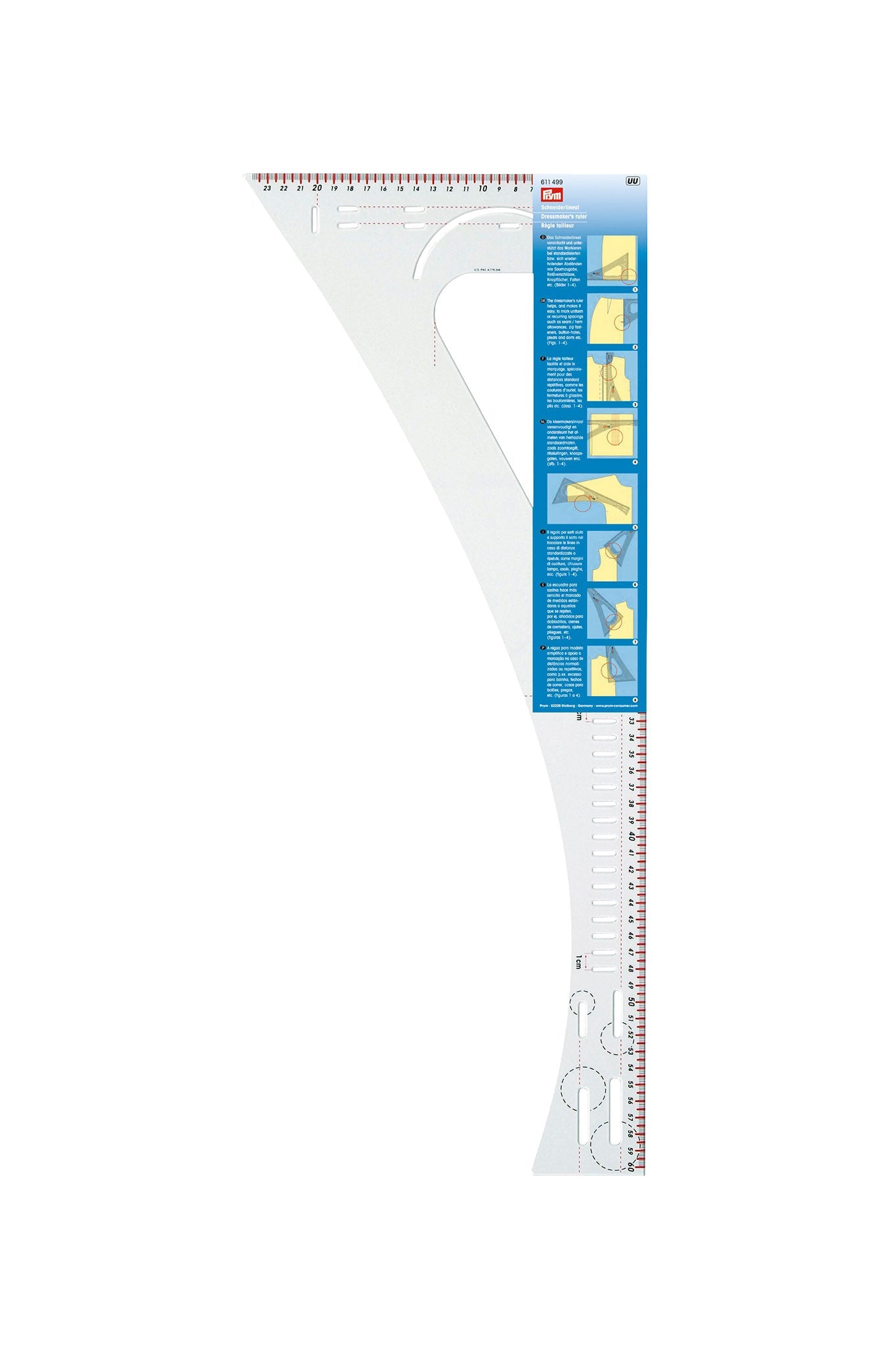 PRYM Schneiderlineal (Details, Zentimeter)