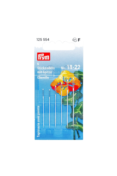 PRYM Sticknadeln mit Spitze für Handstickerei (Nr. 18-22) in Produktansicht