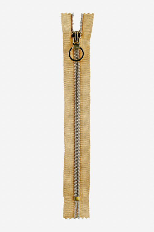 Spiralreißverschluss goldfarben