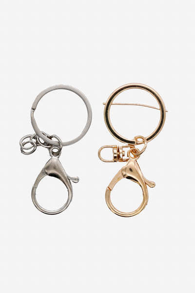 Schlüsselring mit Schnappverschluss gold/silber