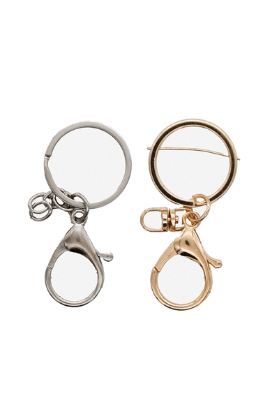 Schlüsselring mit Schnappverschluss (gold/silber) in Produktansicht