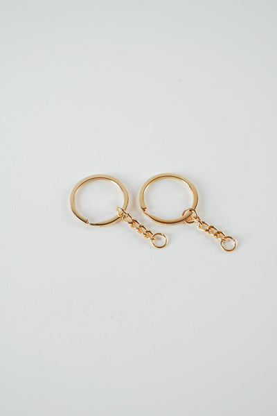 2 Schlüsselringe goldfarben