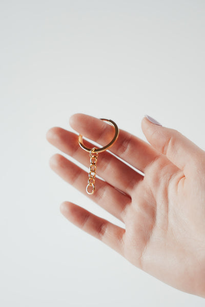 2 Schlüsselringe goldfarben