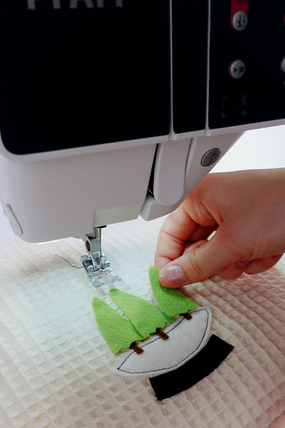 Schneekugel Applikation nähen