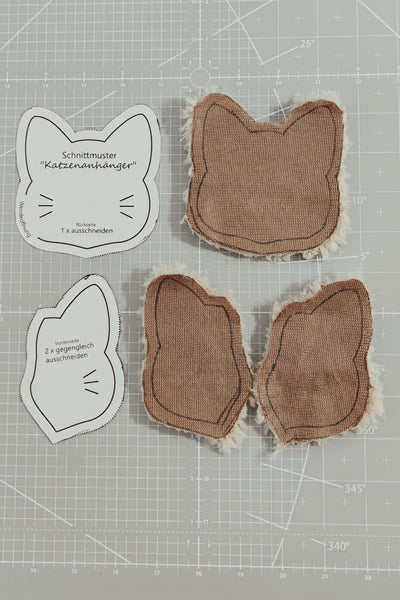 Schnittmuster Katze Anhänger