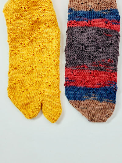 Vergleich: Sockenspitze der YunaSocks