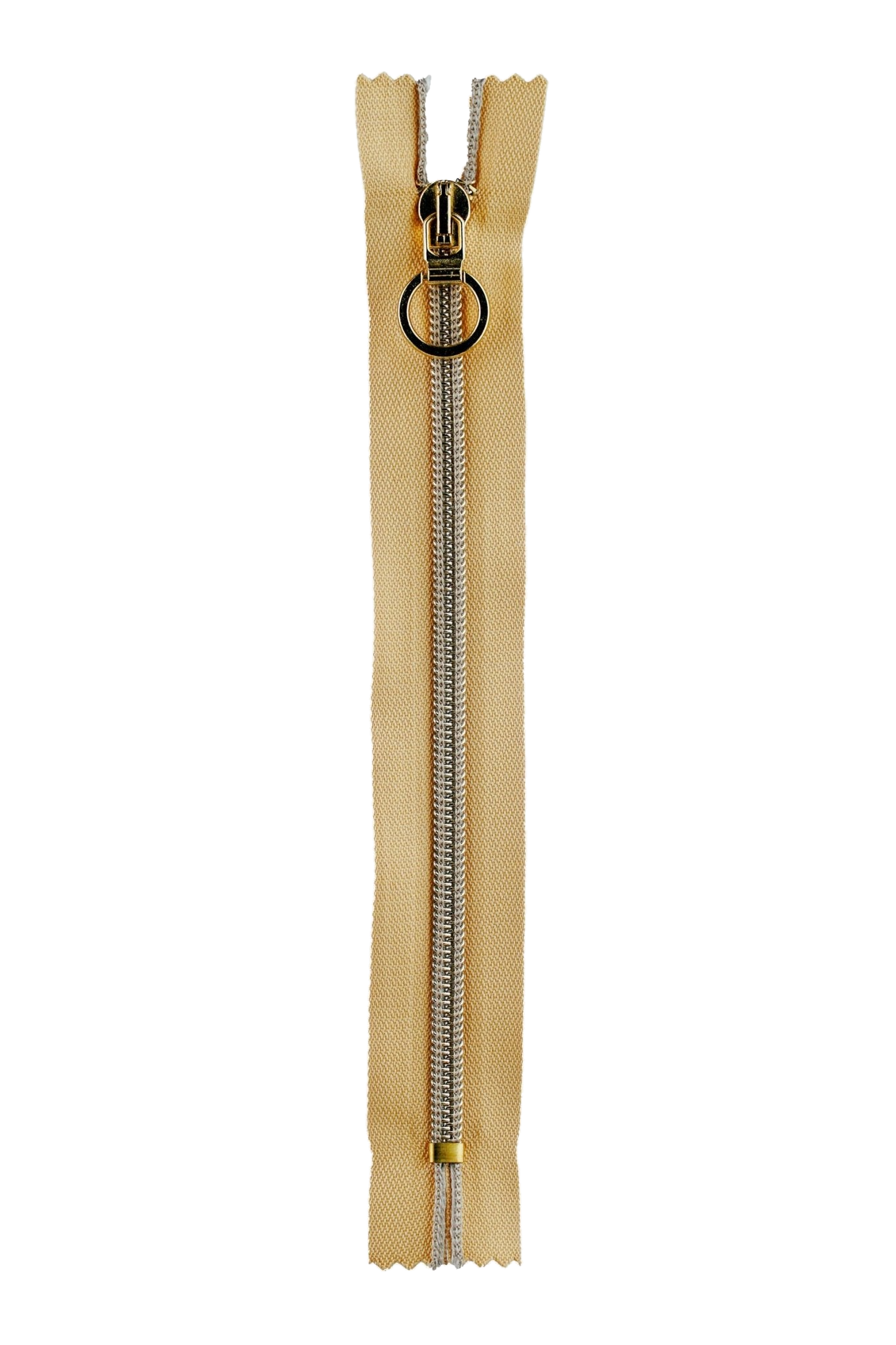 Reißverschluss 20cm goldfarben (nicht teilbar) in Produktansicht
