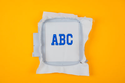 Stickdatei Alphabet 3D sticken (Anwendungsbeispiel)